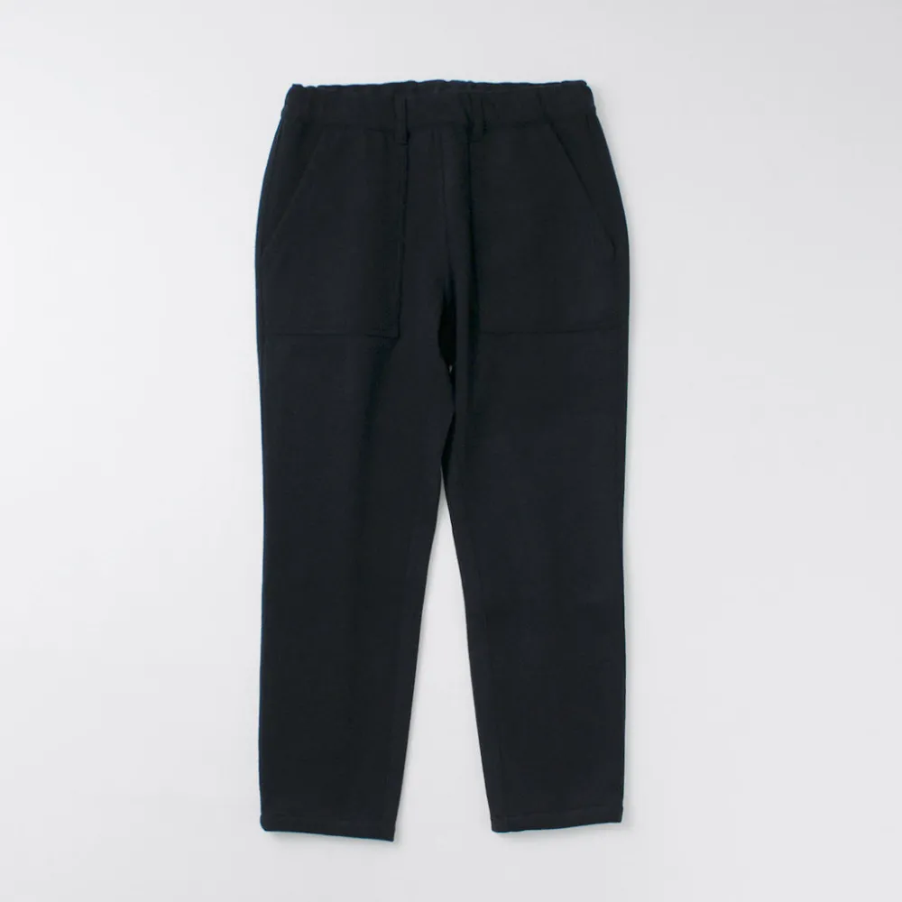 RE MADE IN TOKYO JAPAN Trousers^/ Super 140 Wool Melton Easy Slacks navy