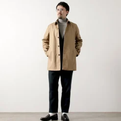RE MADE IN TOKYO JAPAN Trousers^/ Super 140 Wool Melton Easy Slacks navy
