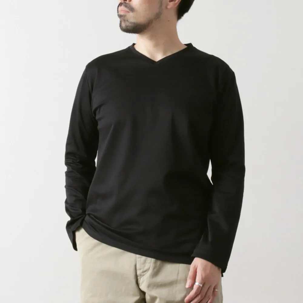 RE MADE IN TOKYO JAPAN T-Shirts^/ Tokyo Made V-Neck Long Sleeve Dress T-Shirt 5721A-CT