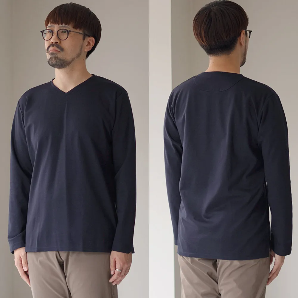 RE MADE IN TOKYO JAPAN T-Shirts^/ Tokyo Made V-Neck Long Sleeve Dress T-Shirt 5721A-CT