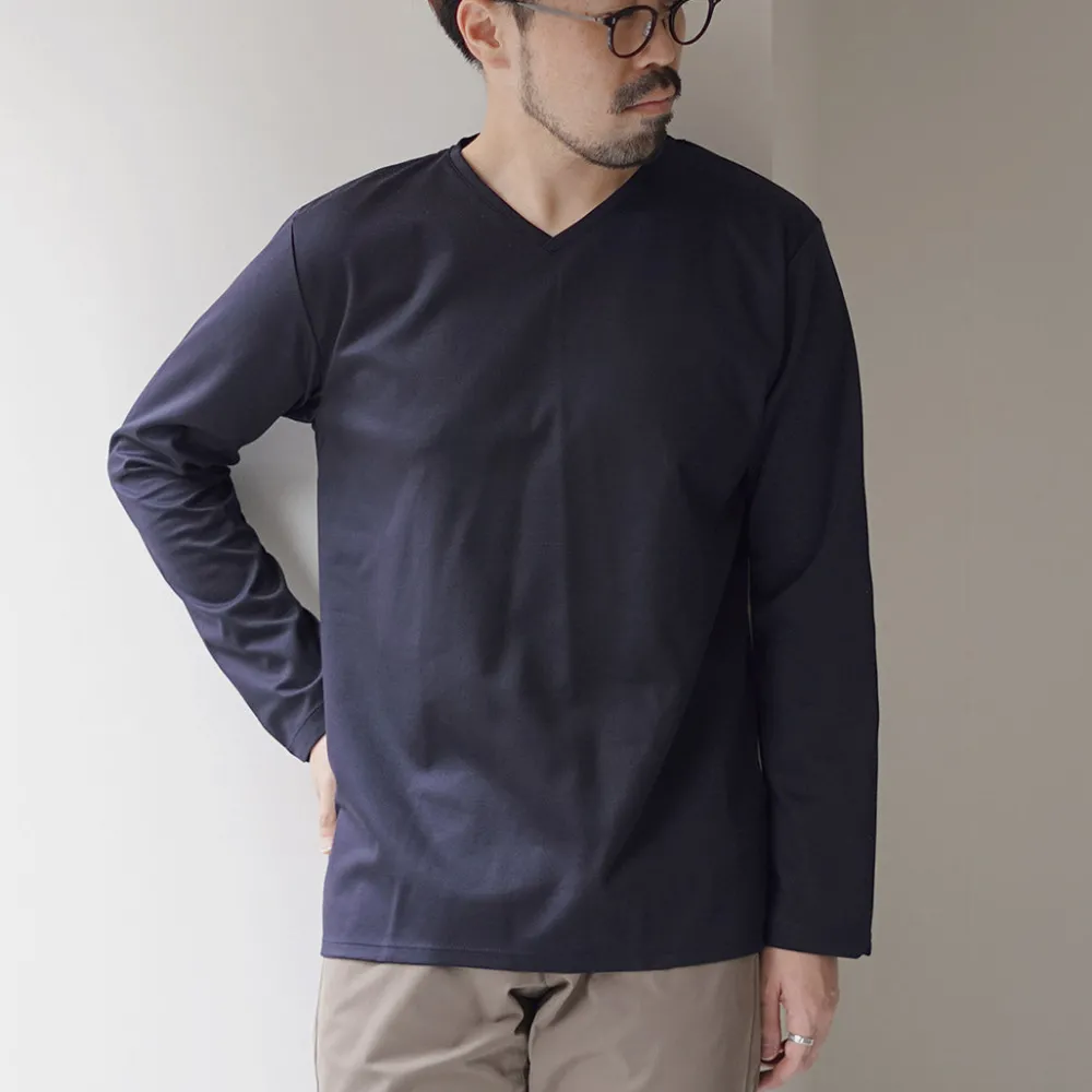 RE MADE IN TOKYO JAPAN T-Shirts^/ Tokyo Made V-Neck Long Sleeve Dress T-Shirt 5721A-CT