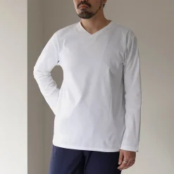 RE MADE IN TOKYO JAPAN T-Shirts^/ Tokyo Made V-Neck Long Sleeve Dress T-Shirt 5721A-CT