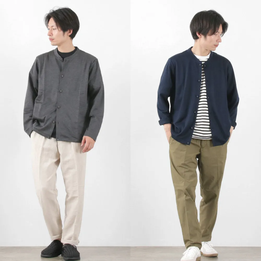 RE MADE IN TOKYO JAPAN Cardigans^/ Viscose knit crew neck Cardigan