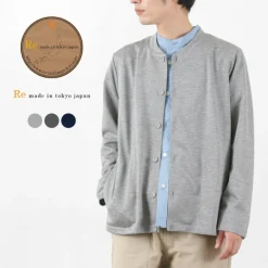 RE MADE IN TOKYO JAPAN Cardigans^/ Viscose knit crew neck Cardigan