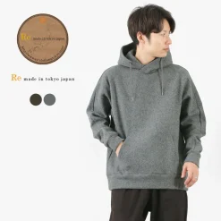 RE MADE IN TOKYO JAPAN Sweatshirts^/ Wool Melton Pullover Hoodie