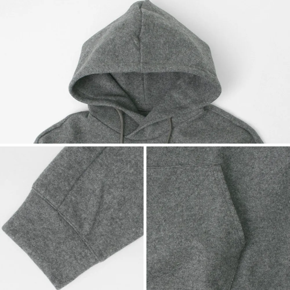 RE MADE IN TOKYO JAPAN Sweatshirts^/ Wool Melton Pullover Hoodie