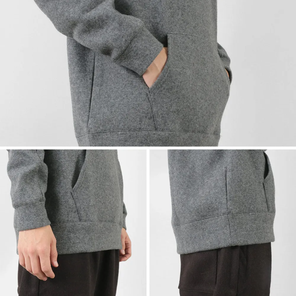 RE MADE IN TOKYO JAPAN Sweatshirts^/ Wool Melton Pullover Hoodie