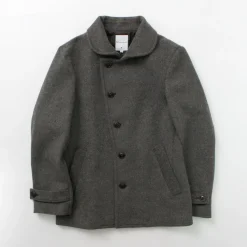 RE MADE IN TOKYO JAPAN Coats^/ Wool Melton Stand Collar Pea Coat