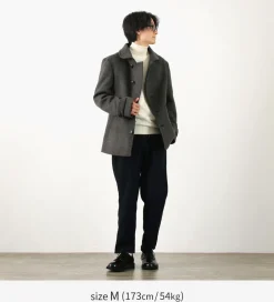 RE MADE IN TOKYO JAPAN Coats^/ Wool Melton Stand Collar Pea Coat