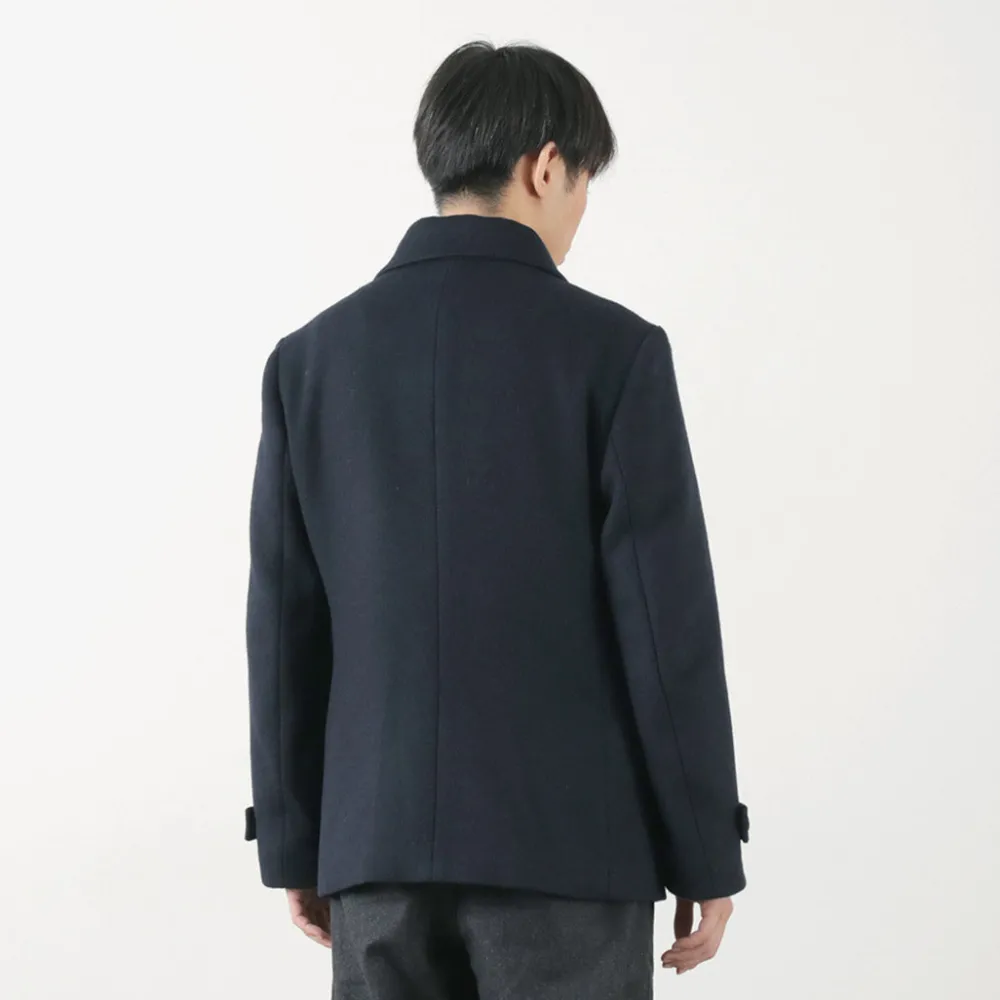 RE MADE IN TOKYO JAPAN Coats^/ Wool Melton Stand Collar Pea Coat