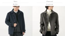 RE MADE IN TOKYO JAPAN Coats^/ Wool Melton Stand Collar Pea Coat