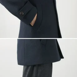 RE MADE IN TOKYO JAPAN Coats^/ Wool Melton Stand Collar Pea Coat