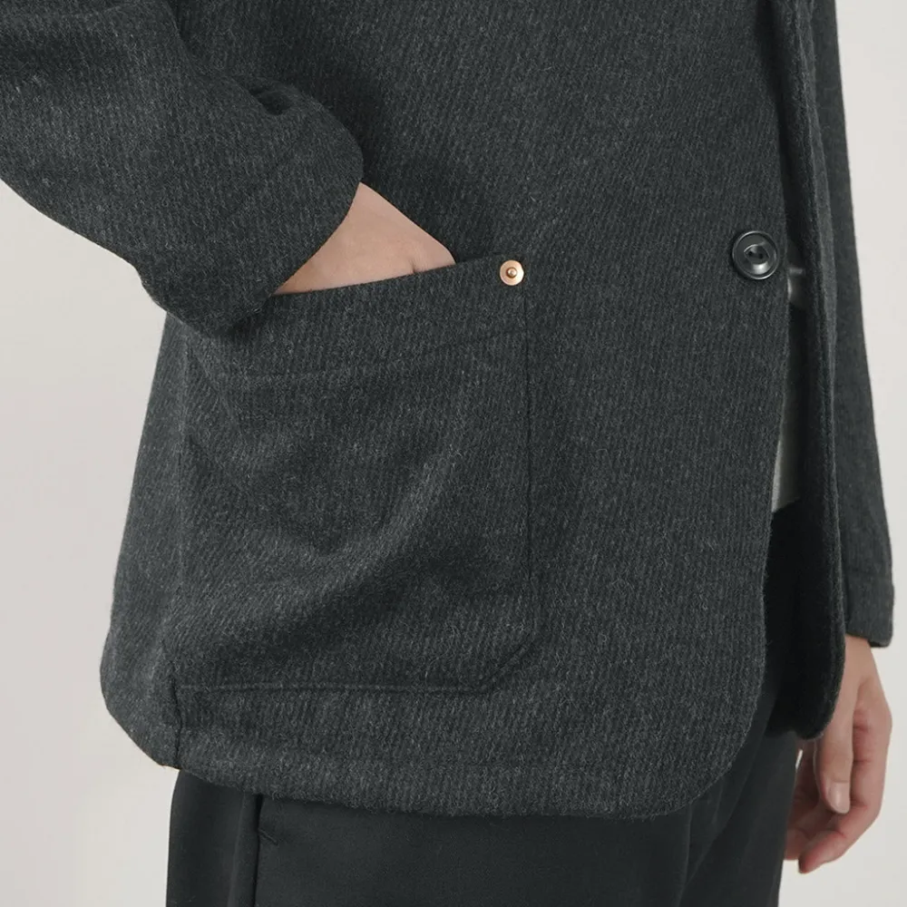 RE MADE IN TOKYO JAPAN Jackets^/ Wool Cashmere Kersey Coverall Jacket