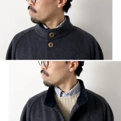 RE MADE IN TOKYO JAPAN Coats^/ Wool Melton Stand Collar Coat