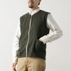 RE MADE IN TOKYO JAPAN Vests^/ Wool Cashmere Kersey Crew Vest