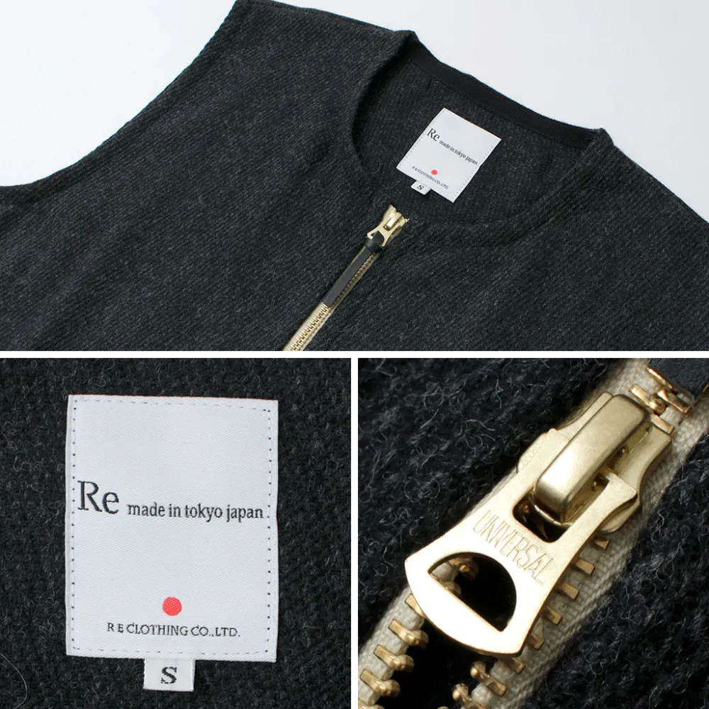 RE MADE IN TOKYO JAPAN Vests^/ Wool Cashmere Kersey Crew Vest