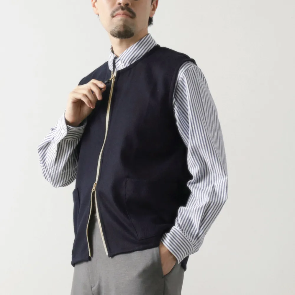 RE MADE IN TOKYO JAPAN Vests^/ Wool Cashmere Kersey Crew Vest