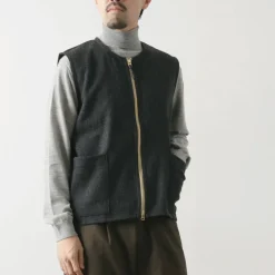 RE MADE IN TOKYO JAPAN Vests^/ Wool Cashmere Kersey Crew Vest