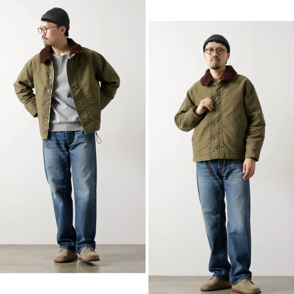 REMI RELIEF Jackets^/ Deck Jacket (Wool Boa) khaki
