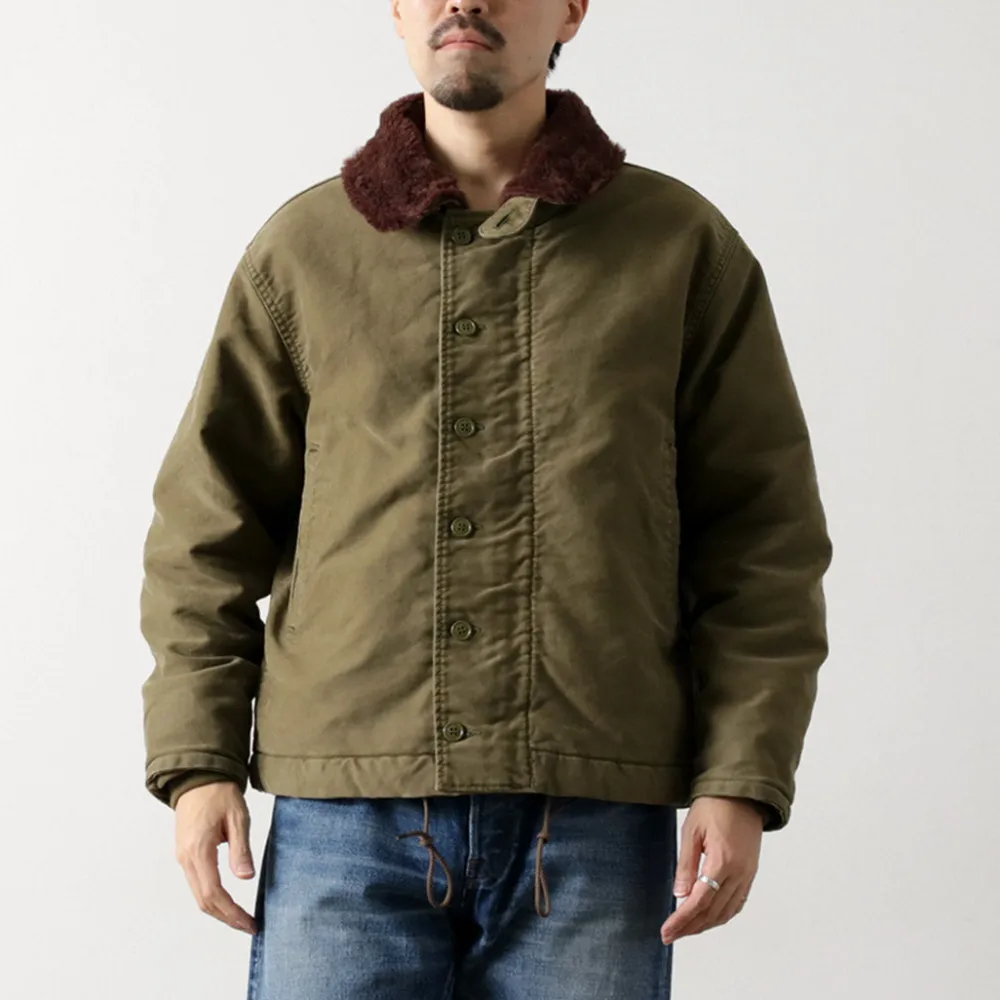 REMI RELIEF Jackets^/ Deck Jacket (Wool Boa) khaki