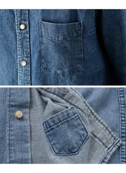 REMI RELIEF Shirts^/ Denim Band Collar Shirt