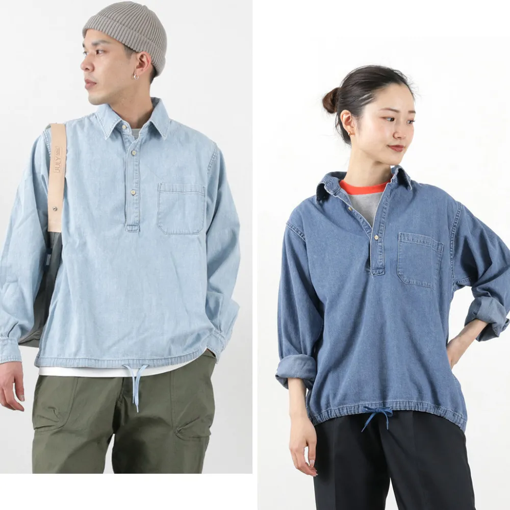 REMI RELIEF Shirts^/ Denim Pullover Shirt