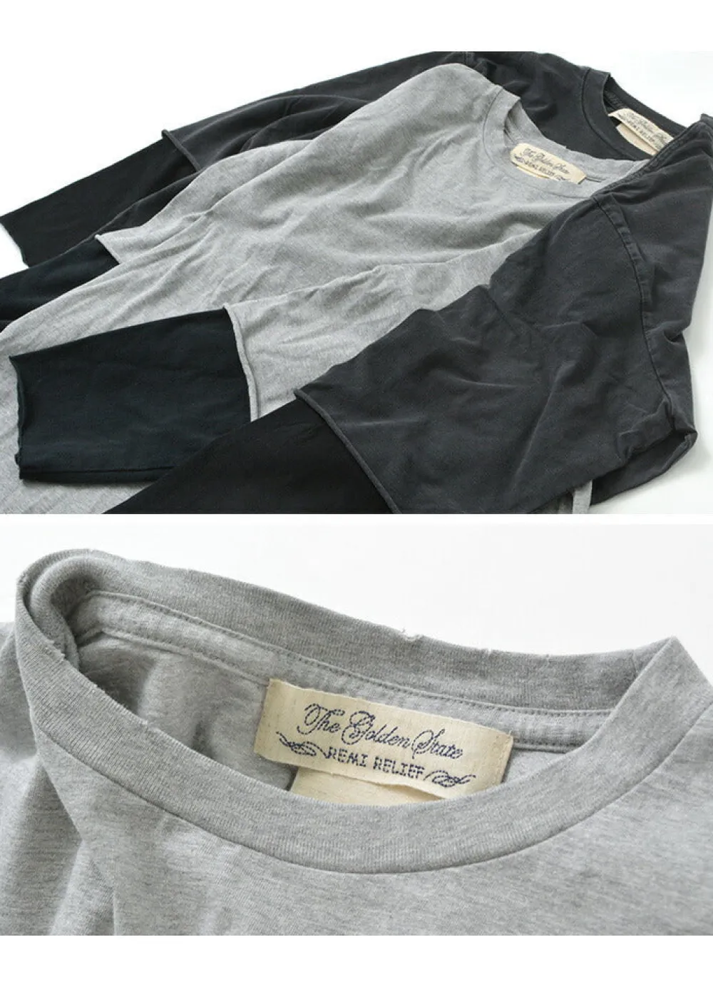 REMI RELIEF T-Shirts^/ Jersey Grunge 7/10 Sleeve T-Shirt