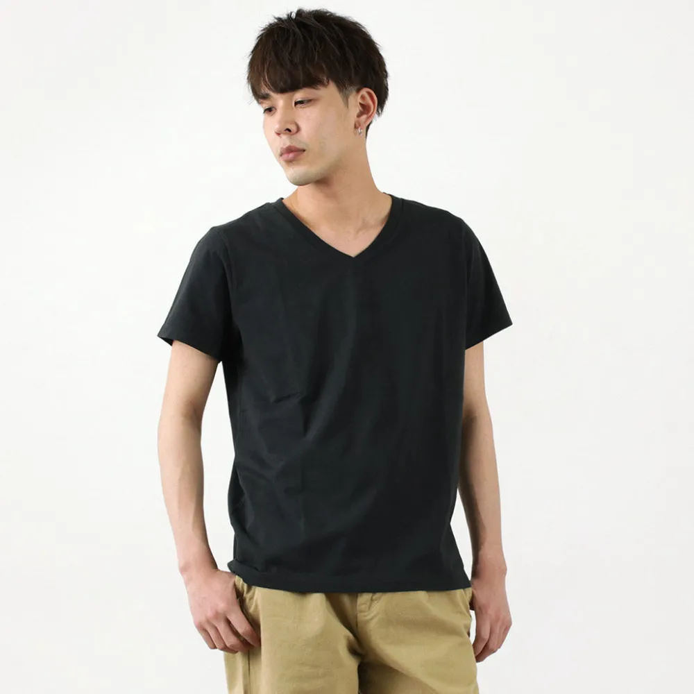 REMI RELIEF T-Shirts^/ LW processed V-neck T-shirt