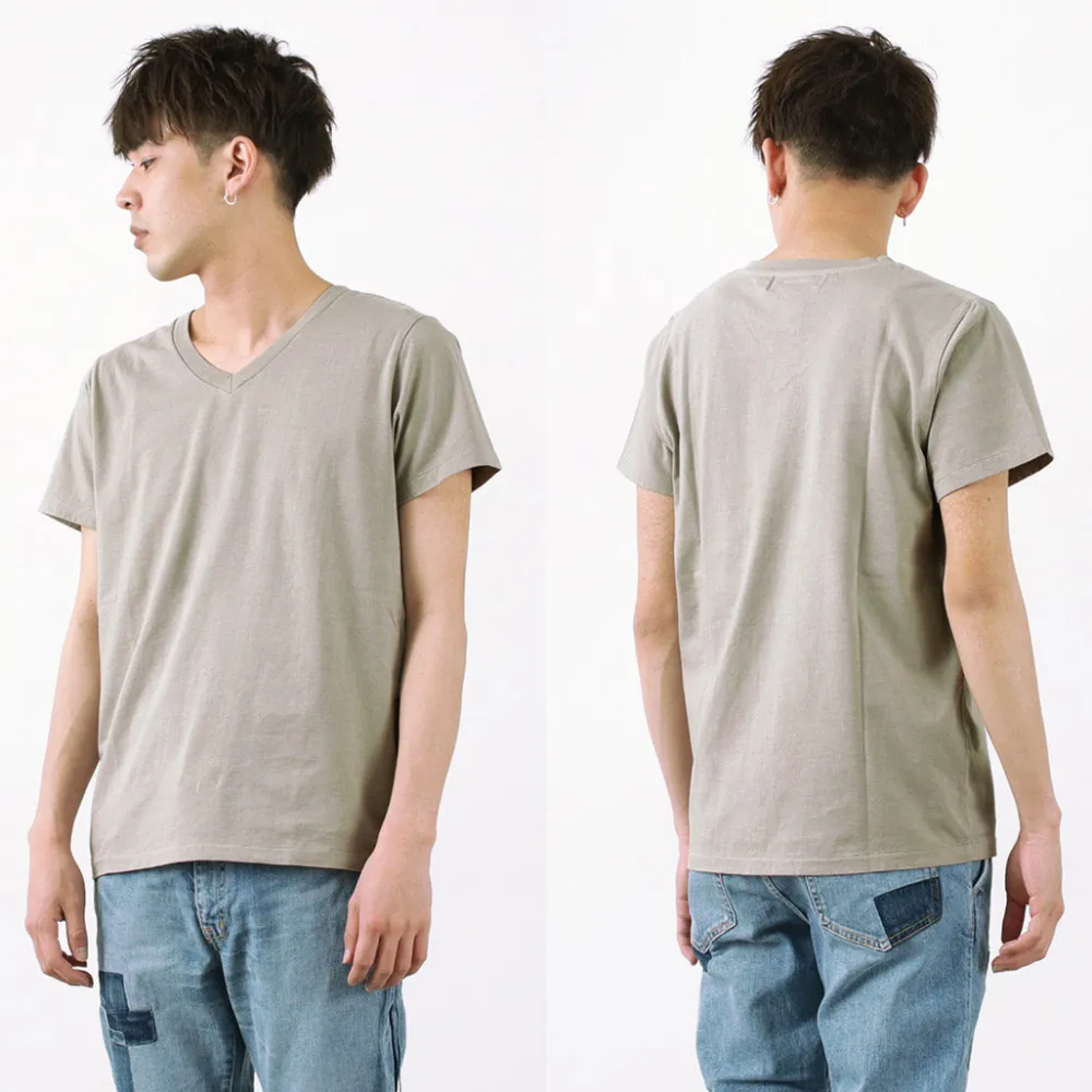 REMI RELIEF T-Shirts^/ LW processed V-neck T-shirt