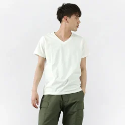 REMI RELIEF T-Shirts^/ LW processed V-neck T-shirt