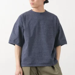 REMI RELIEF T-Shirts^/ Melange jersey short sleeve pocket T-shirt