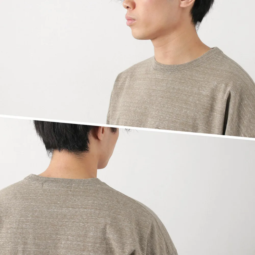 REMI RELIEF T-Shirts^/ Melange jersey short sleeve pocket T-shirt