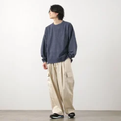 REMI RELIEF T-Shirts^/ Melange jersey long sleeve pocket T-shirt