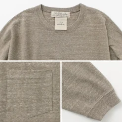 REMI RELIEF T-Shirts^/ Melange jersey long sleeve pocket T-shirt