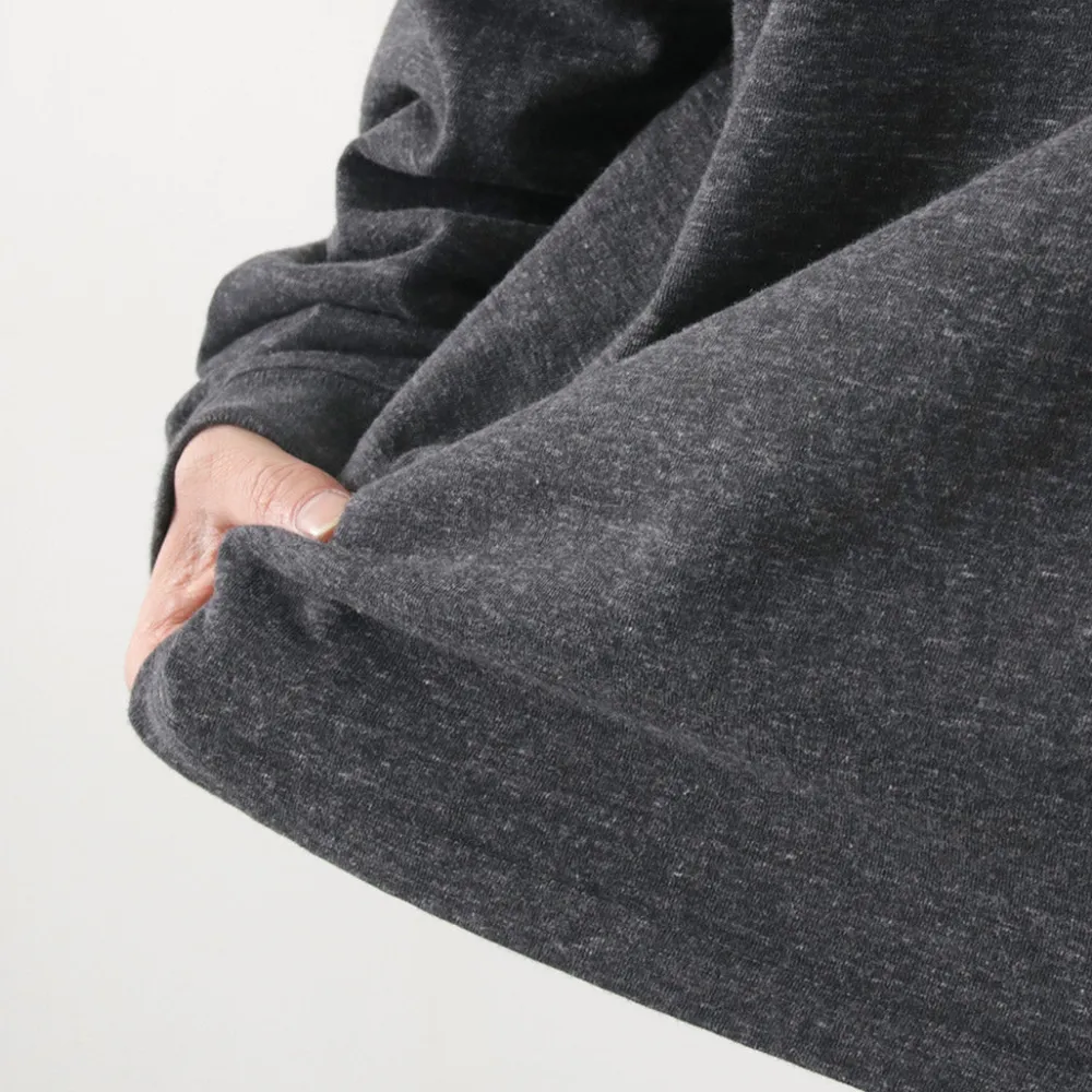 REMI RELIEF T-Shirts^/ Melange Jersey Long Sleeve Henley Neck Pocket T-Shirt