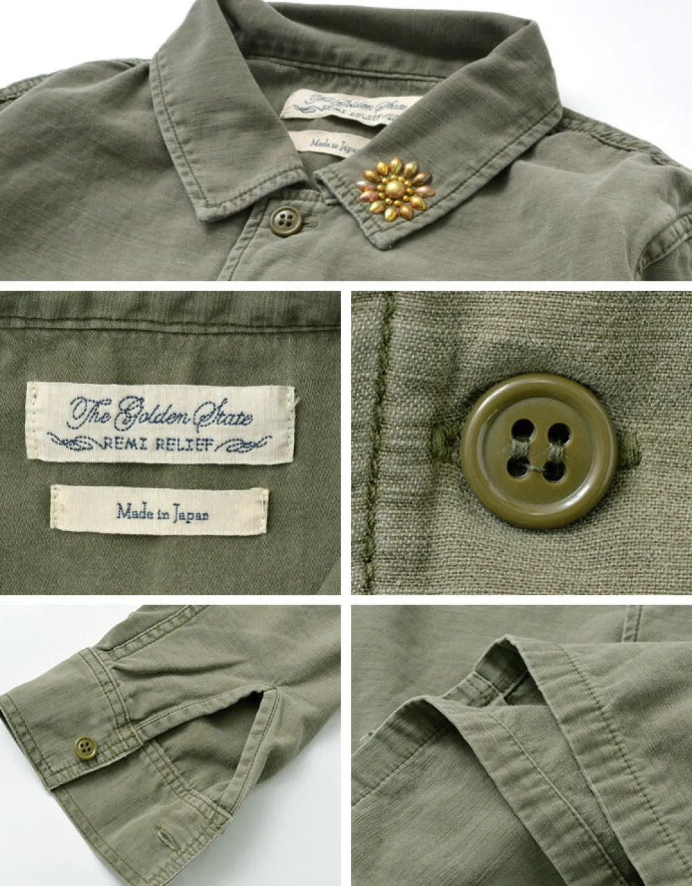 REMI RELIEF Jackets^/ Military Shirt (Flower Studded)