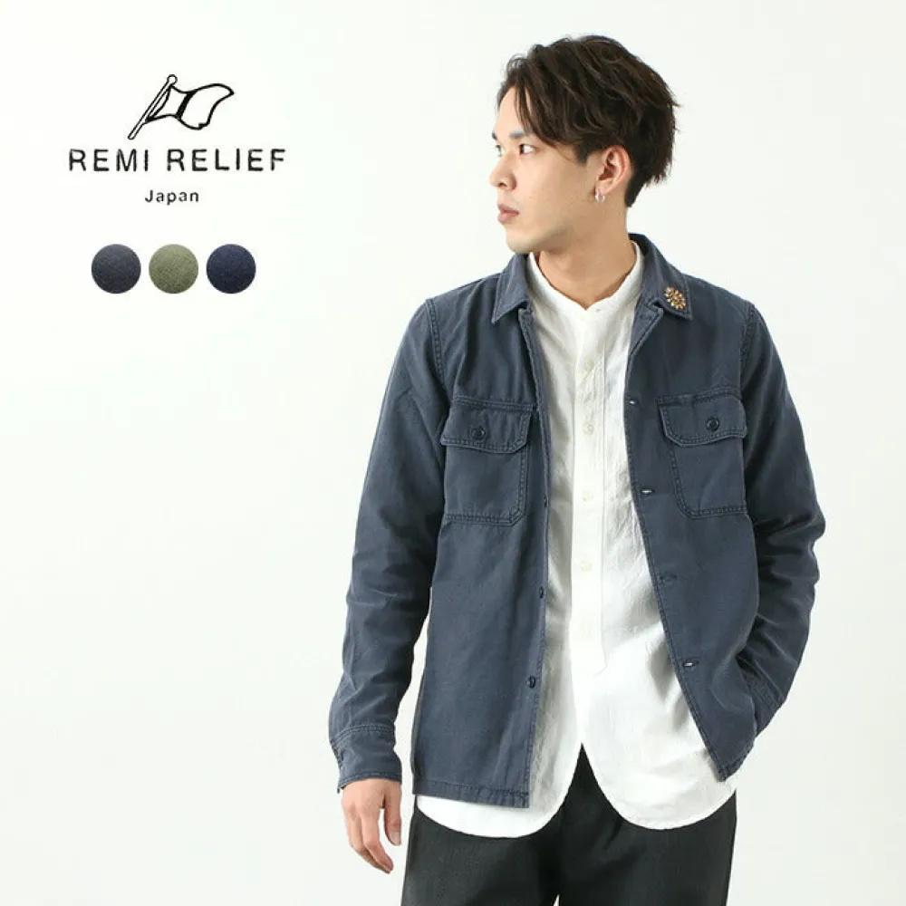 REMI RELIEF Jackets^/ Military Shirt (Flower Studded)