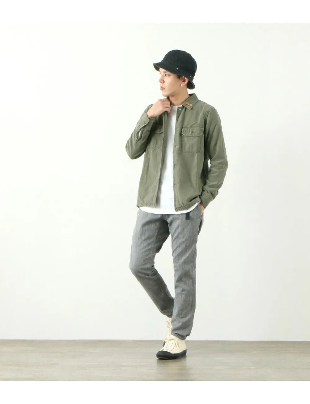 REMI RELIEF Jackets^/ Military Shirt (Flower Studded)