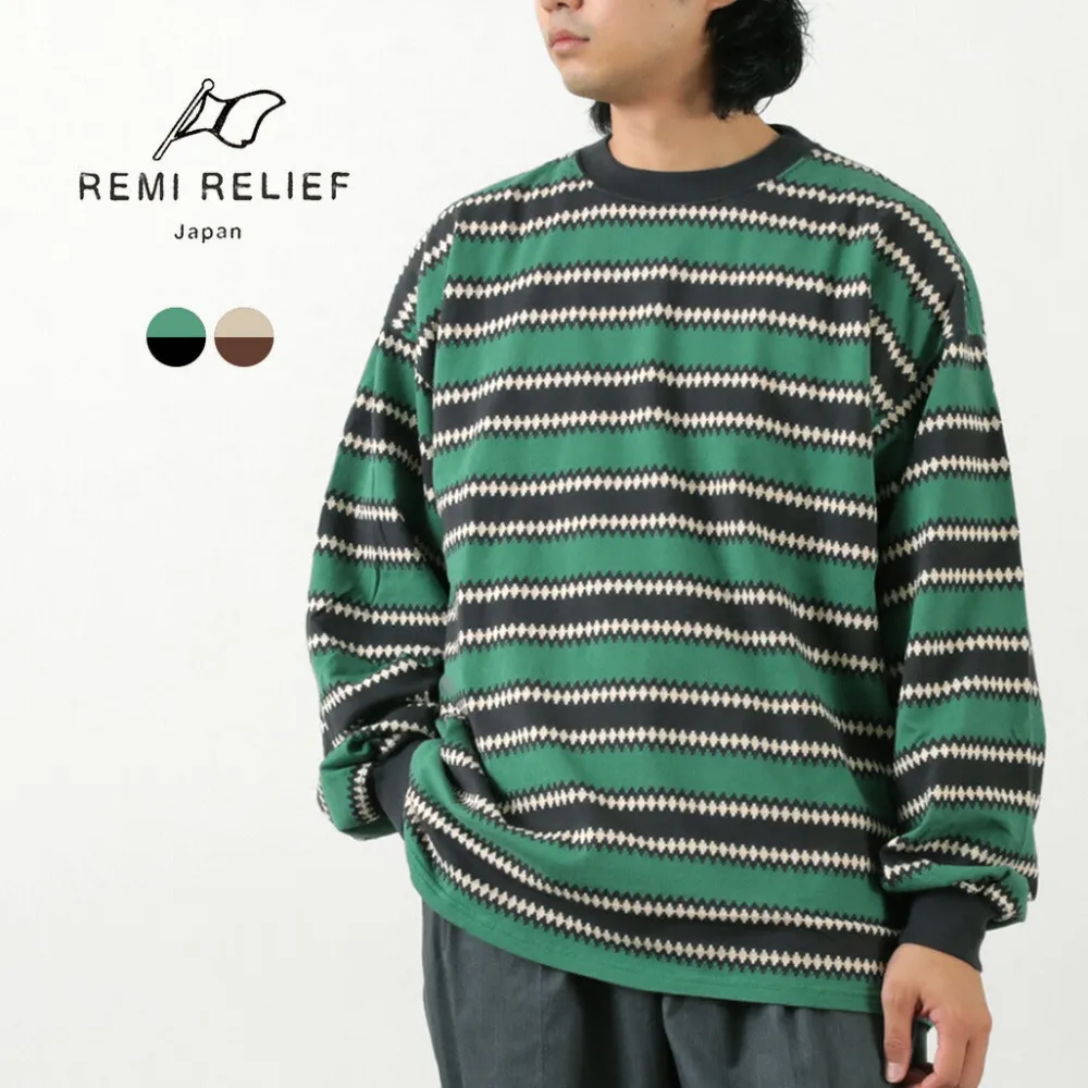 REMI RELIEF T-Shirts^/ Native Striped Long Tee