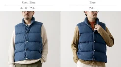 REMI RELIEF Down Wear|Vests^/ Natural Processed Denim Down Vest