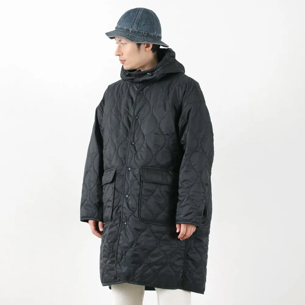 REMI RELIEF Coats^/ Nylon Rip Gourd Quilted Coat Hoodie