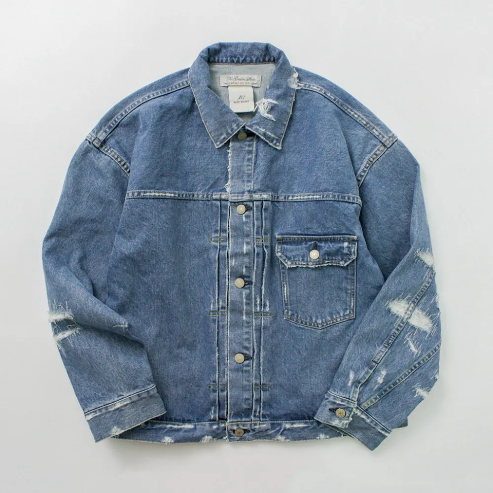 REMI RELIEF Jackets^/ 14OZ DENIM 1st JKT (repaired) blue