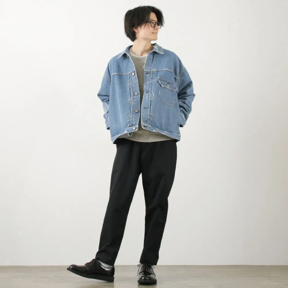 REMI RELIEF Jackets^/ 14OZ DENIM 1st JKT (repaired) blue