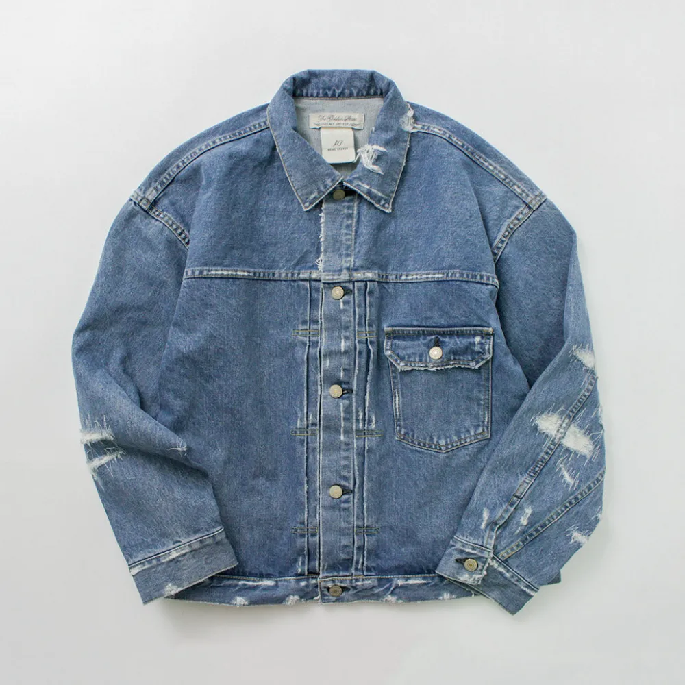 REMI RELIEF Jackets^/ 14OZ DENIM 1st JKT (repaired) blue