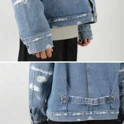 REMI RELIEF Jackets^/ 14OZ DENIM 1st JKT (repaired) blue
