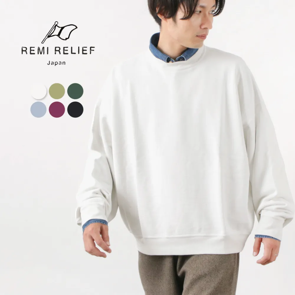 REMI RELIEF Sweatshirts^/ SP Processed Lining BIG Size Crew