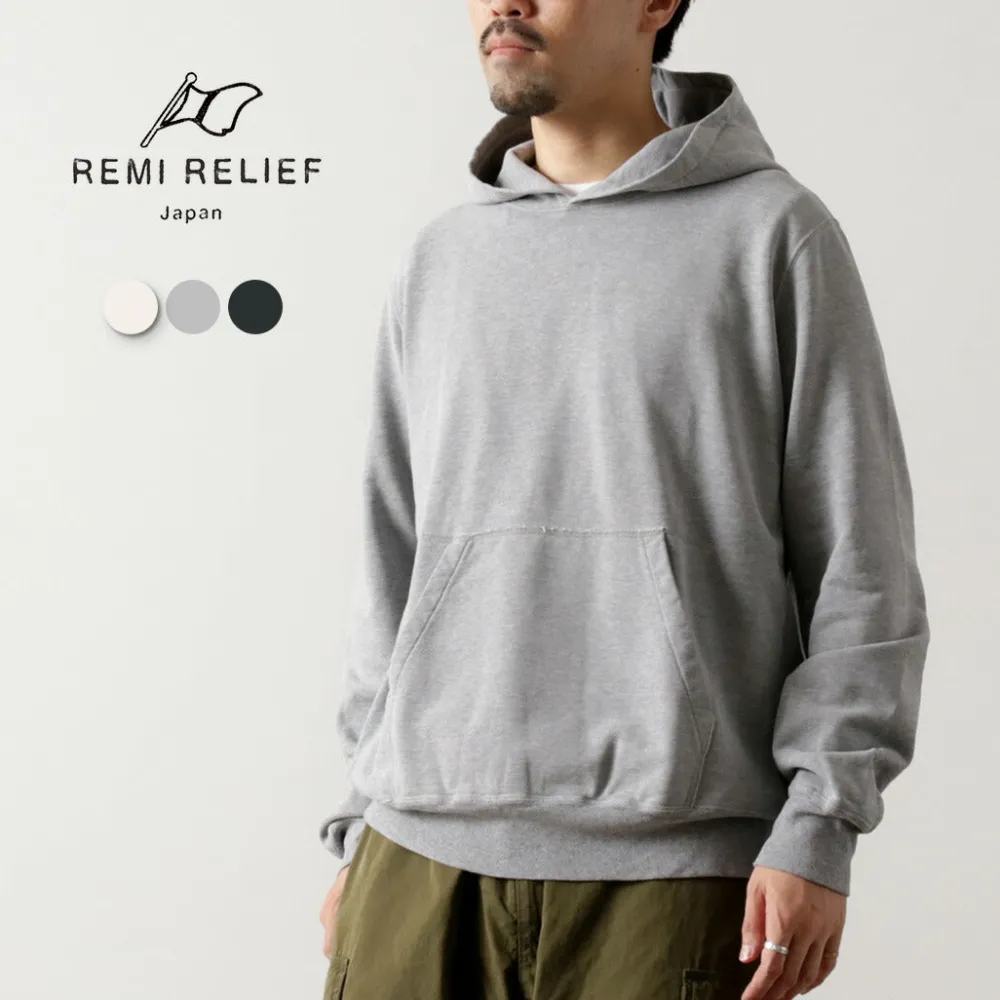 REMI RELIEF Sweatshirts^/ SP-Finished Pile Hoodie (Solid Color)