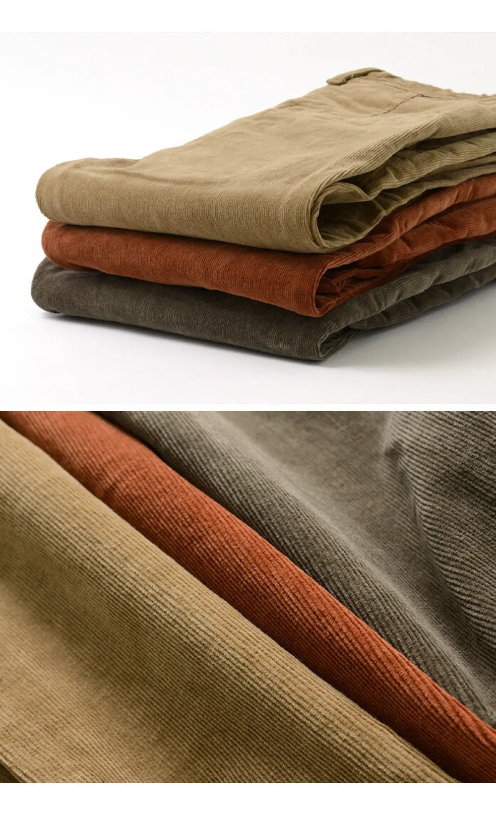 REMI RELIEF Trousers^/ Stretch Corduroy Easy Pants