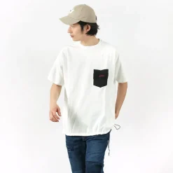 REMI RELIEF T-Shirts^x BRIEFING / Collaboration jersey pocket T-shirt