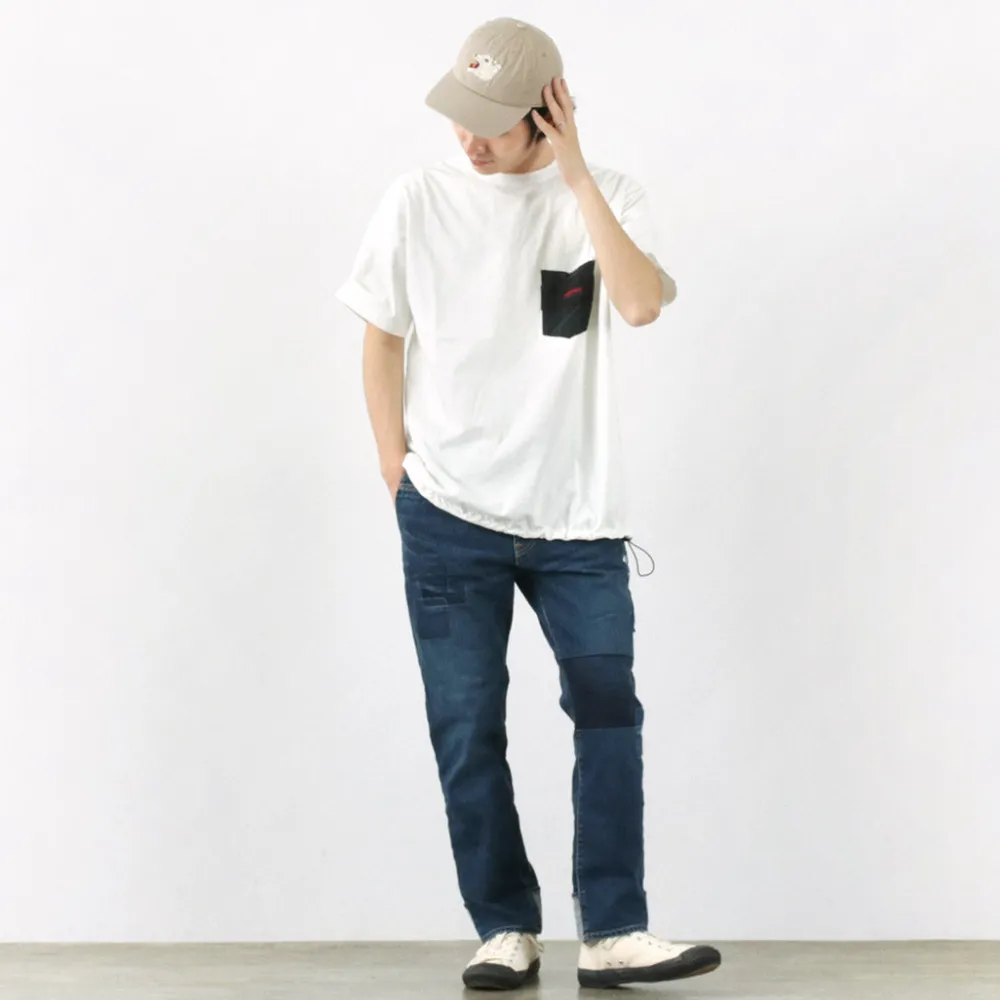 REMI RELIEF T-Shirts^x BRIEFING / Collaboration jersey pocket T-shirt